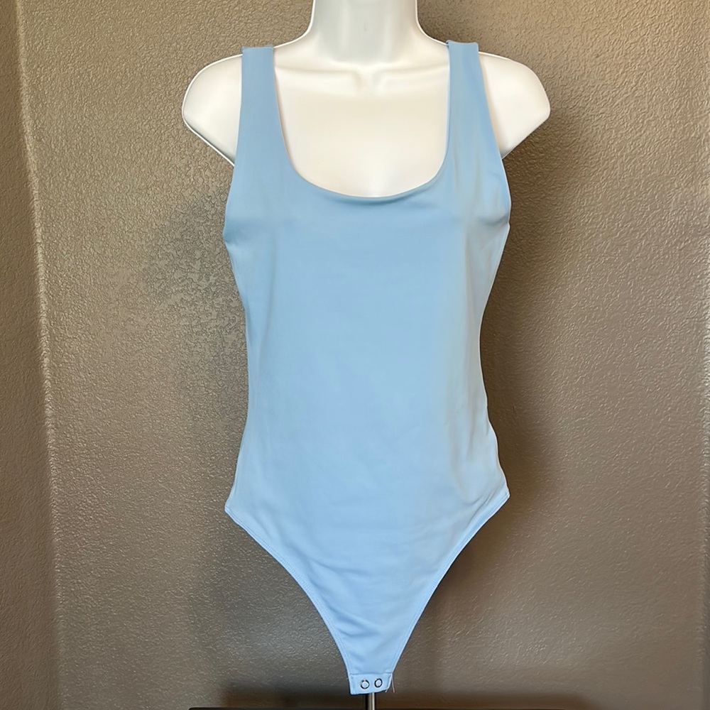 Express body contour dusty blue bodysuit